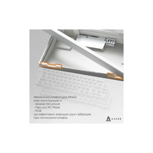 Клавіатура Ajazz AK650 Flying Fish Switch Black RGB USB/Wireless/Bluetooth UA Black (AK650-FF-BGY)