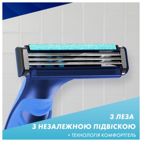 Набір косметики Gillette Станок для гоління чоловічий Sensor3 + Comfort з 8 змінними картриджами + Шкарпетки (8006530050715)