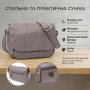 Сумка Vintage З натуральної шкіри Сіра (22974)
