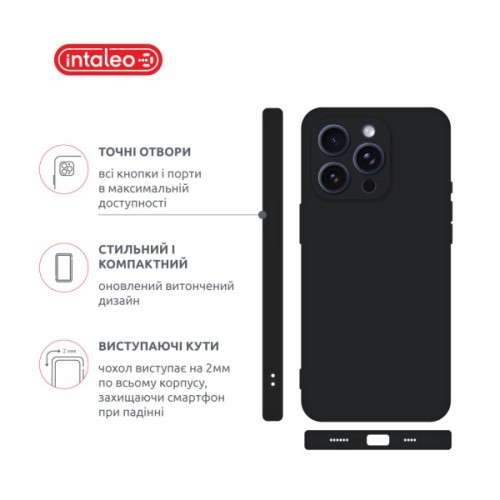 Чохол до мобільного телефона Intaleo SoftShell Apple iPhone 16 Pro Max Black (1283126609350)