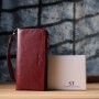 Гаманець ST Leather Шкіряний Бордовий (23108)