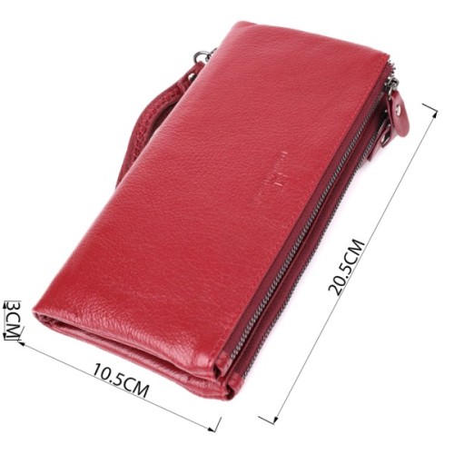 Гаманець ST Leather Шкіряний Бордовий (23108)