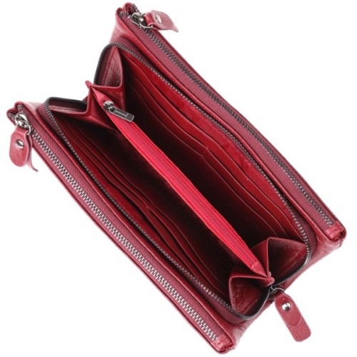 Гаманець ST Leather Шкіряний Бордовий (23108)