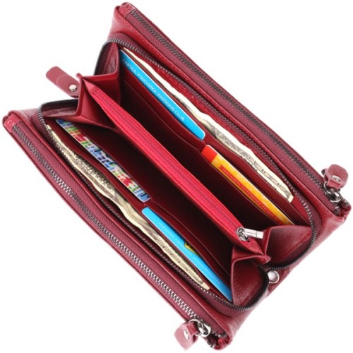 Гаманець ST Leather Шкіряний Бордовий (23108)