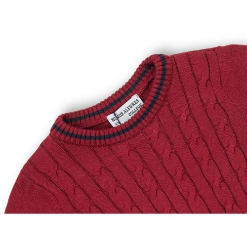 Кофта дитяча Na в'язана з косами (AFB1033-140B-red)