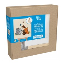 Картина по номерам Rosa Funny Cats, 15х15см, з мольбертом (4823098548577)