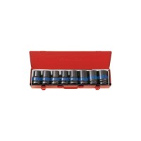 Набір торцевих головок KING TONY 1" ударних подовжених 24-41 мм 8 шт. (8408MP)