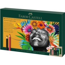 Олівці кольорові Faber-Castell POLYCHROMOS 40 кольорів з аксесуарами, 210054 (32670) Олівці кольорові Faber-Castell POLYCHROMOS 40 кольорів з аксесуарами, 210054 (32670)