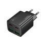 Зарядний пристрій HOCO N56 2xUSB-C PD30W + 2xUSB black (6942007632492)
