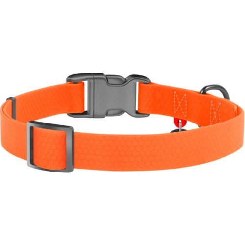Нашийник для тварин WAUDOG Waterproof з QR паспортом Ш 15 мм Д 25-35 см помаранчевий (27394)