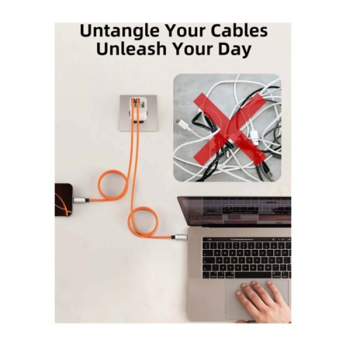 Дата кабель USB-C to USB-C 2.0m PD240W magnetic Cabletime (CA915729)