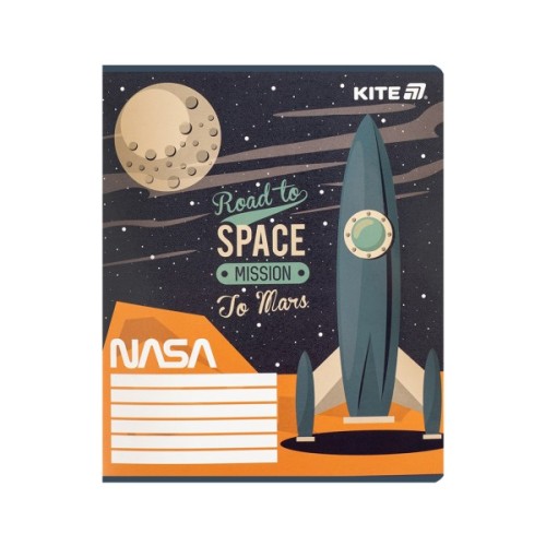 Зошит Kite NASA, 12 аркушів, клітинка (NS25-232)