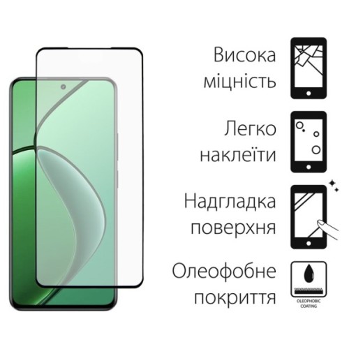 Скло захисне Dengos Realme 12 4G Black 2 pcs (DG-TG2P-89)