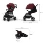 Коляска Kinderkraft Grande 2 Burgundy (KSGRAN02BRG0000) (5902533929573)