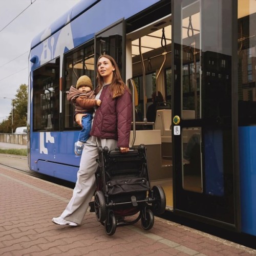 Коляска Kinderkraft Grande 2 Burgundy (KSGRAN02BRG0000) (5902533929573)
