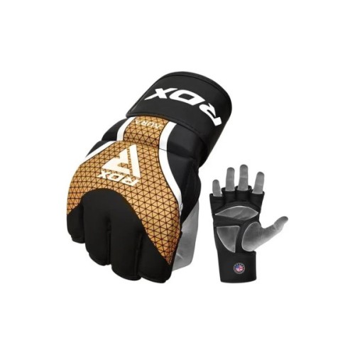 Рукавички для MMA RDX Aura Plus T-17 Black Golden S (GGR-T17BGL-S+)