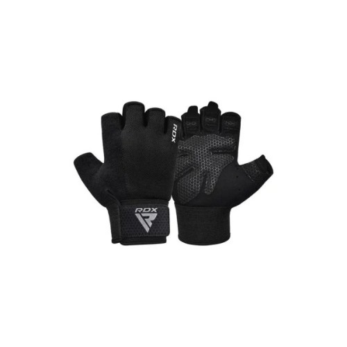 Рукавички для фітнесу RDX W1 Half Black Plus XL (WGA-W1HB-XL+)