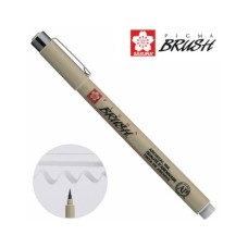 Лайнер Sakura пензель PIGMA Brush, Сірий світлий (084511333000)