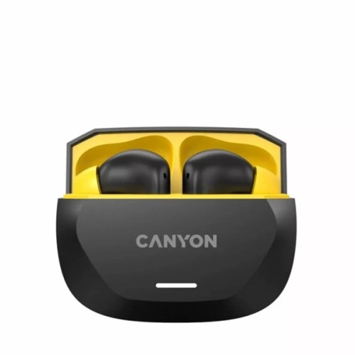 Навушники Canyon Hexagon 7 TWS ANC+ENC Wireless Charge Black/Yellow (CNS-TWS7BY)