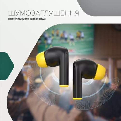 Навушники Canyon Hexagon 7 TWS ANC+ENC Wireless Charge Black/Yellow (CNS-TWS7BY)