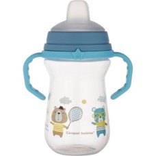 Поїльник-непроливайка Canpol babies Bonjour Paris з силіконовим носиком FirstCup 250 мл Блакитна (56/613_blu)