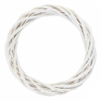 Різдвяний вінок YES! Fun ротанговий білий 30 см (974267)