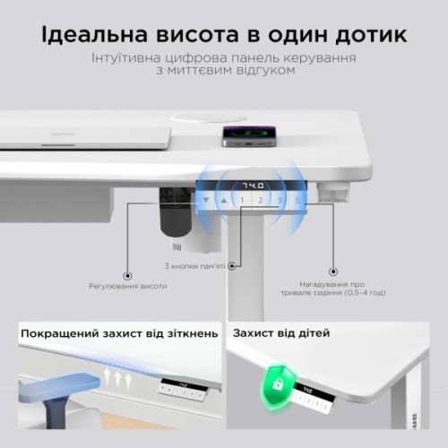 Комп'ютерний стіл Anda Seat Xtreme Pro White (AD-D-DD1-1400-08-W)