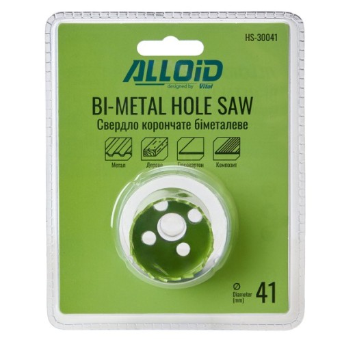 Коронка Alloid біметалева, 41мм (HS-30041)