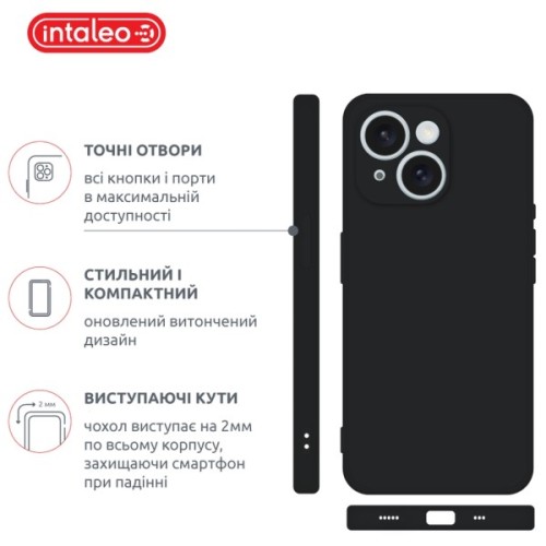 Чохол до мобільного телефона Intaleo SoftShell Apple iPhone 15 Black (1283126585258)