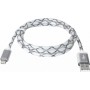 Дата кабель USB 2.0 AM to Micro 5P 1.0m GrayLED backlight Defender (87554)