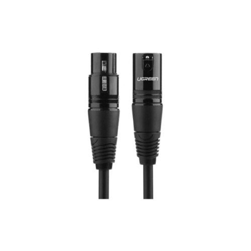 Кабель мультимедійний XLR M to XLR F 2.0m AV130 black Ugreen (20710)