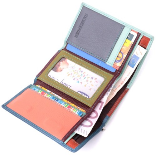 Гаманець ST Leather З натуральної шкіри Різнокольоровий (19459)