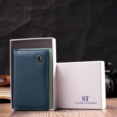 Гаманець ST Leather З натуральної шкіри Різнокольоровий (19459)