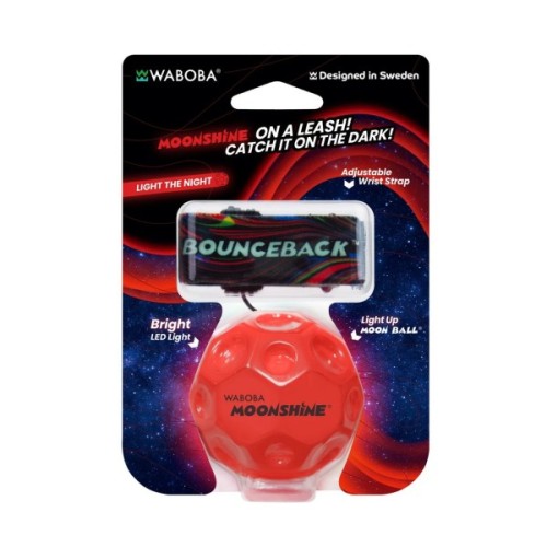 М'яч дитячий Waboba ball 331C04_A LED Bounceback x Returning moon in Blister (RED) (840001933101)