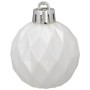 Ялинкова іграшка Chomik пластикові кульки 16 шт, 4 см, сріблясті і біли (5900779877351_3)