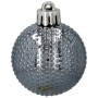 Ялинкова іграшка Chomik пластикові кульки 16 шт, 4 см, сріблясті і біли (5900779877351_3)
