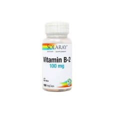 Вітамін Solaray Вітамін B2, 100 Мг, 100 капсул (SOR04327)