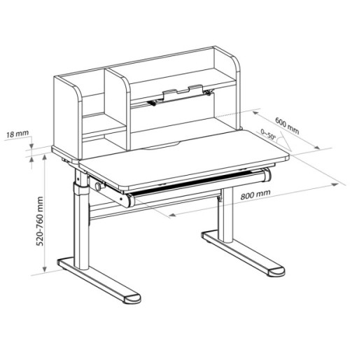 Парта FunDesk INVITO GREY