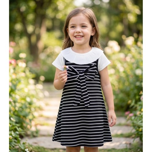 Набір дитячого одягу POP FASHION з футболкою в смужку (7492-98G-black)