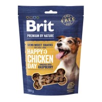 Ласощі для собак Brit Premium Semi-moist Snacks Chicken with Raspberry напіввологі з куркою і малиною 180 г (8595602573912)