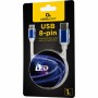 Дата кабель USB 2.0 AM to Lightning 1.0m 2A Cablexpert (CC-USB-8PLED-1M)