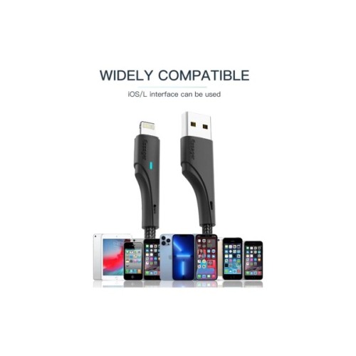 Дата кабель USB 2.0 AM to Micro 5P 1.0m 3A black Essager (EXCM-LS01)