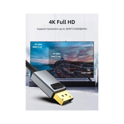 Перехідник DisplayPort M to HDMI F 0.2m 4K60Hz Cabletime (CA915354)