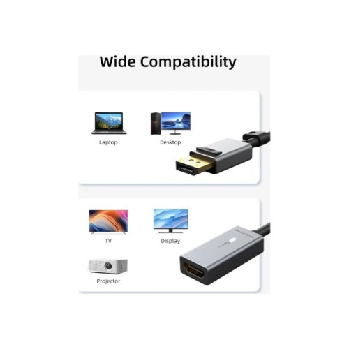 Перехідник DisplayPort M to HDMI F 0.2m 4K60Hz Cabletime (CA915354)