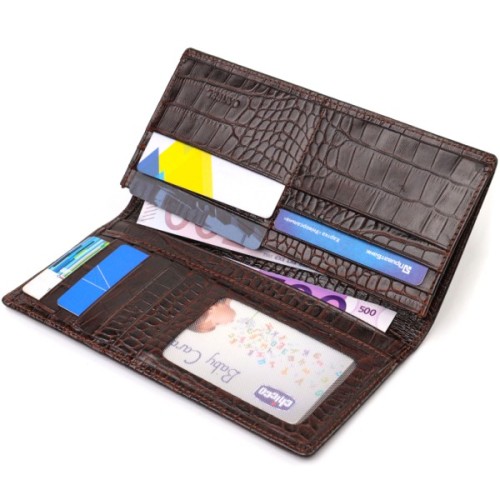 Гаманець Canpellini З натуральної шкіри Коричневий (21905)