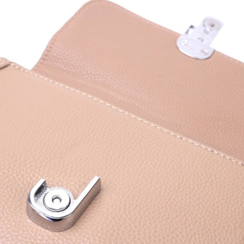 Сумка Vintage Жіноча напівкругла з магнітом-засувкою з натуральної шкіри Бежева (22440)