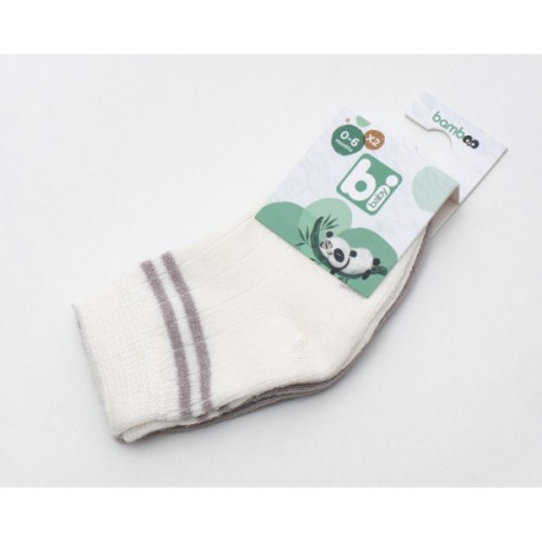 Шкарпетки дитячі Bibaby однотонні (68386-6-12-creamgray)