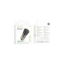 Зарядний пристрій BOROFONE 1xUSB-C PD + 1xUSB 38W car adapter transparent black (6941991106965)