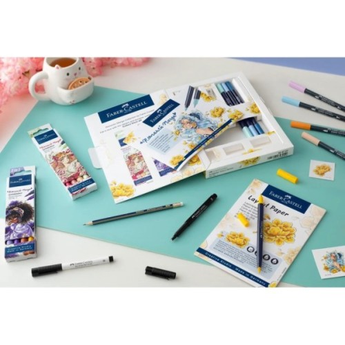 Художній маркер Faber-Castell набір двосторонніх Goldfaber Sketch Markers Romantic Manga з аксесуарами (33009)