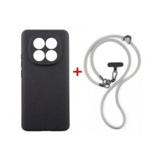 Чохол до мобільного телефона Dengos Case + Cross-body Strap Xiaomi Redmi Note 15 Black+Grey (DG-KM-CCRB-33)